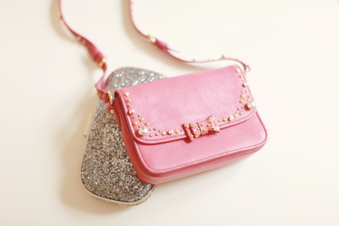 miu miu embilished pink bag