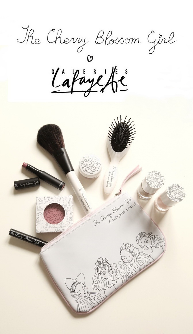 The Cherry Blossom Girl makeup collection with Galeries Lafayette