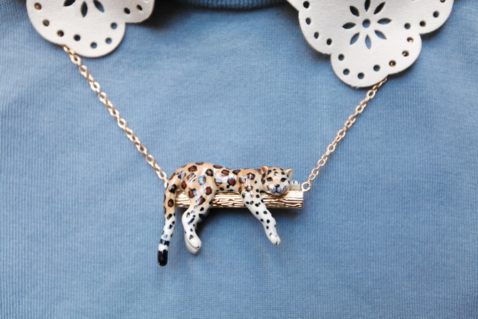 The Cherry Blossom Girl - Nach Bijoux leopard Necklace 01