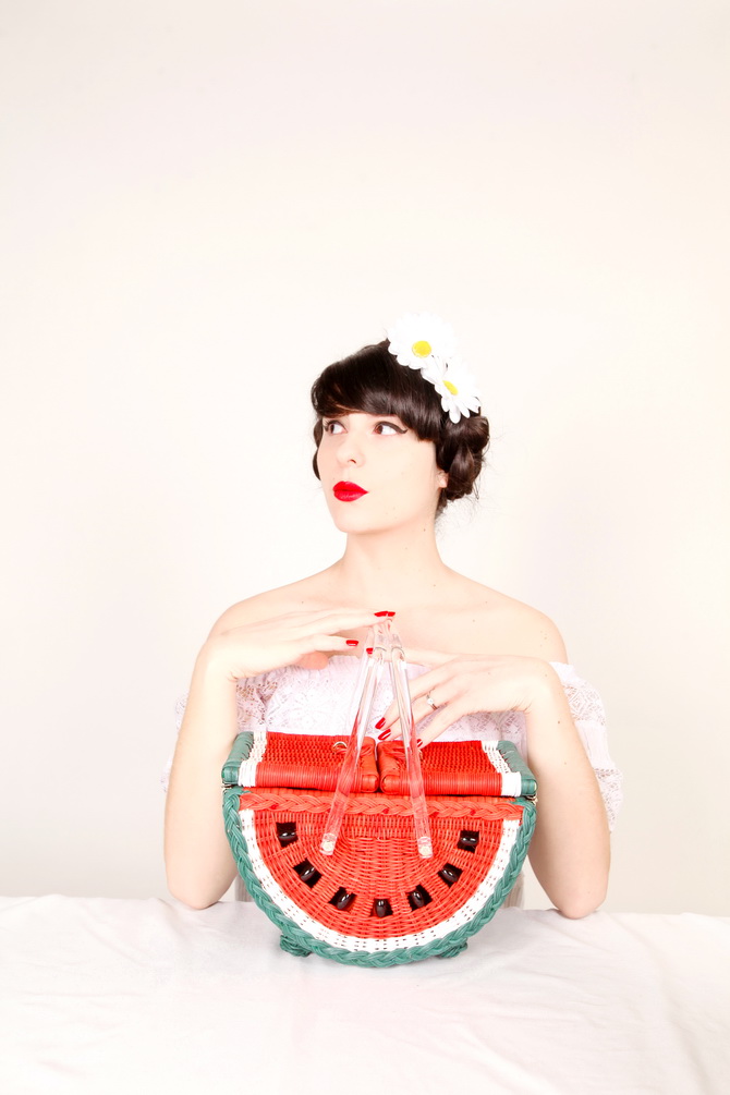 The Cherry Blossom Girl - Charlotte Olympia Watermelon Basket 03